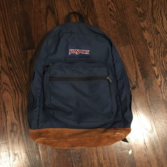 jansport suede backpack